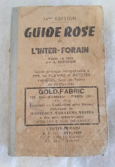 Guide rose de l'INTER-FORAIN 34e édition, années 50