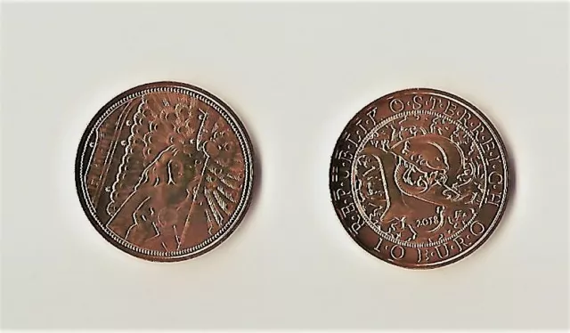 ÖSTERREICH  10 Euro 2018 Kupfer-Sondermünze"Raphael - der Heilungsengel" NP/unc