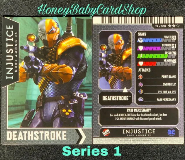 Injustice Arcade Series 1 Out of Print Card 19 Deathstroke