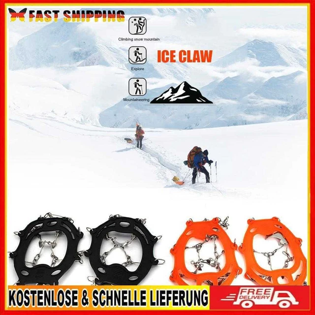 1Pair Shoe Claws Anti Slip 13-tooth Ice Gripper Boots Cover for Outdoor Hiking
