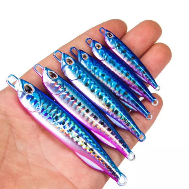 Metal Cast Jig Spoon Shore Casting Jigging Fish Sea Bass Fishing Lure Tack: