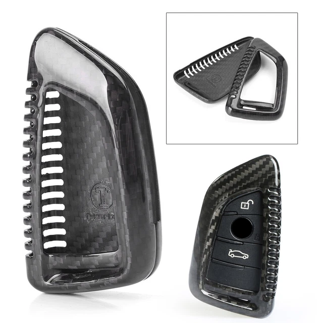 Car Carbon Fiber Remote Fob Shell Key Case Cover Protector For BMW X5 X6 X5M X6M