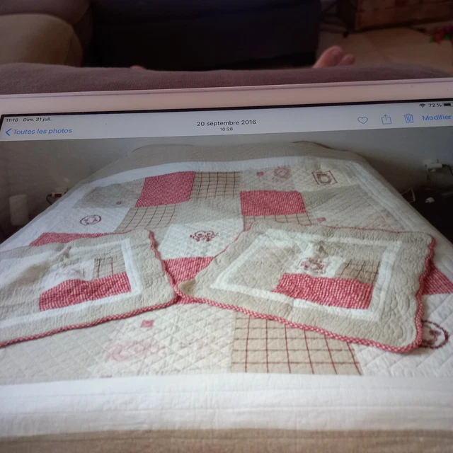 Plaid Coton Colombine 150x150 Cm Couleur Corail – Neuf Avec étiquettes