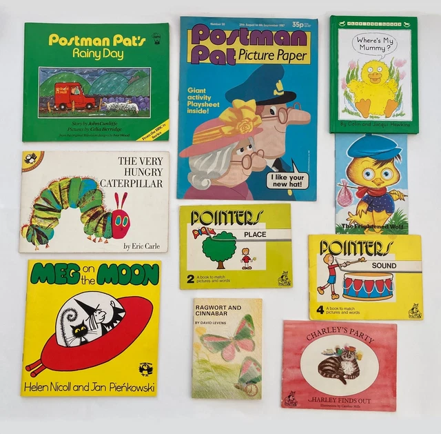 70S/80S VINTAGE JOB lot children books bundle Postman Pat Meg Hungry