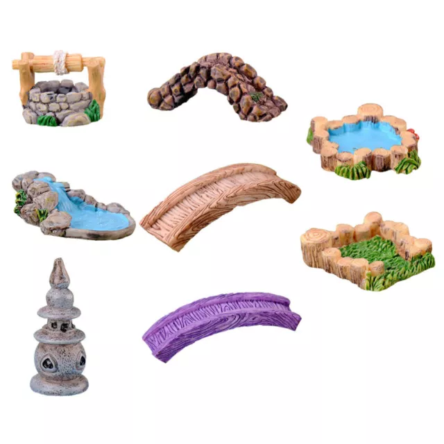8 Pcs Micro Landscape Ornaments Kit Landscaping Childrens Toys Crafts