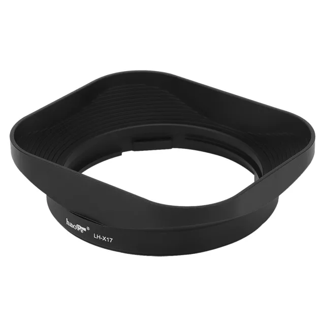 Haoge LH-X17 Square Metal Lens Hood for Fujifilm Fuji Fujinon XF 16mm F2.8 R WR