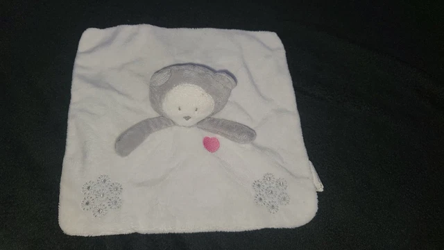 doudou Carre Flocon Cœur Rose Ours Lapin Obaibi Okaidi Comme Neuf ENVOI IMMEDIA