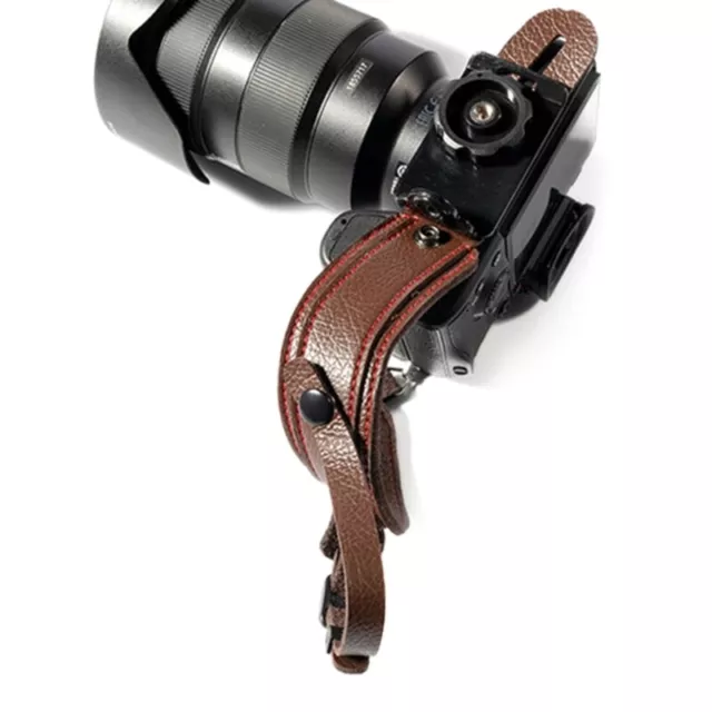 Camera Strap Wrist Hand Belt Strap Leather Lanyard for DSLR Camera Accessory 3