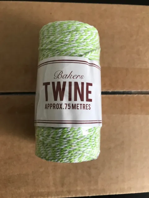 Bakers Twine 75M (246' approx) Green and White from dotcomgiftshop