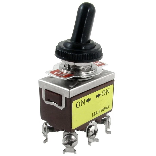 4X( 250V AC 15A On/On 2 Positions Interrupteur bipolaire bidirectionnel a basc8)