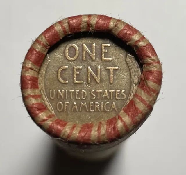 Lincoln Wheat Penny Roll Not Checked for Errors 50 WHEAT Cents PDS Mix 1940-1958