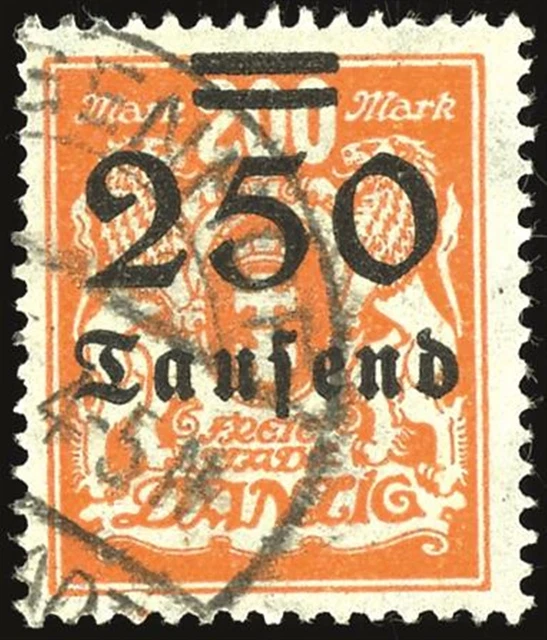33044) Danzig MiNr. 160 oo tadellose Erhaltung Fotobefund Gruber BPP Mi. 400.-