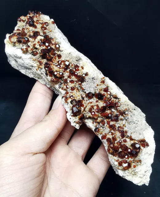 353g Lustrous Natural Spessartine Garnet Crystal Mineral Specimen Fujian