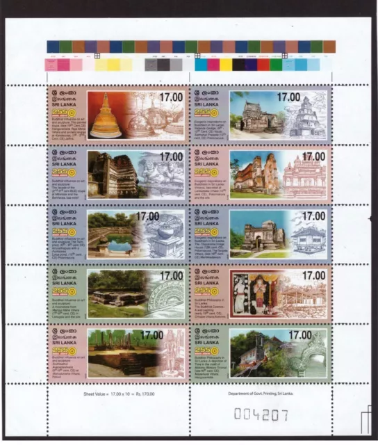 Sri Lanka 2006 Buddhist Era set MNH mint stamps