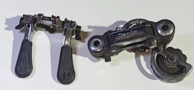 Dérailleur arrière vélo ancien vintage SIMPLEX Prestige