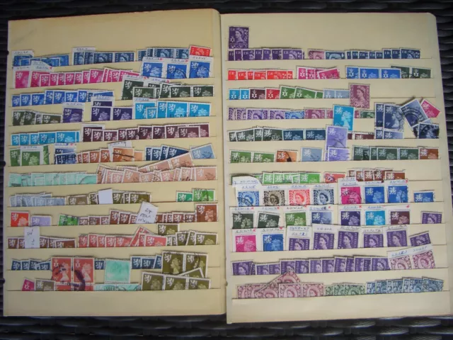 GB 300 + Regional definitive stamps. Phosphor band and watermark interest. used