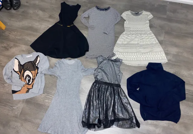 10-11 Years Girls Winter Clothes Bundle Dresses and Jumpers Inc Next And Zara