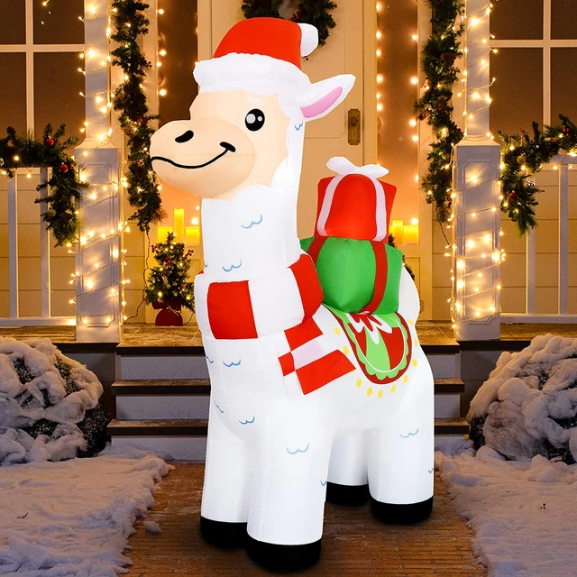 6 FT TALL Christmas Llama Inflatable with BuiltIn Leds Blow up