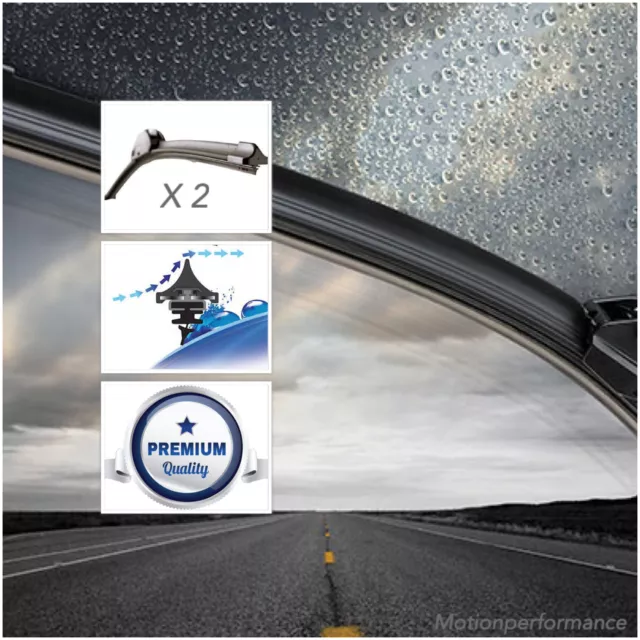 2 x Acquamax Advanced Front Windscreen Window Wiper Blades for BMW 1 Series #51