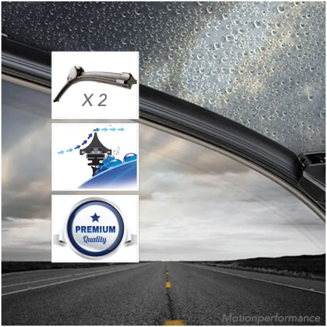 2 x Acquamax All Season Front Windscreen Window Wiper Blades for BMW X1 #61&48