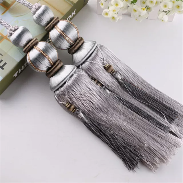 1 Pair Curtain Braided Rope Tassels Tiebacks Tie Backs Lantern Ball Decor 8