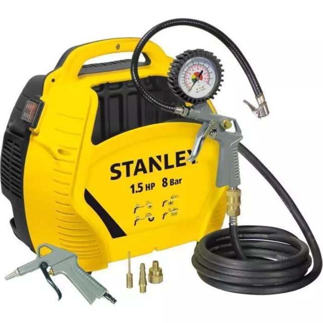 Stanley Kompressor mit Druckluftwerkzeug - 8Bar - 3400 RPM - 180L/Min - 230V - ö
