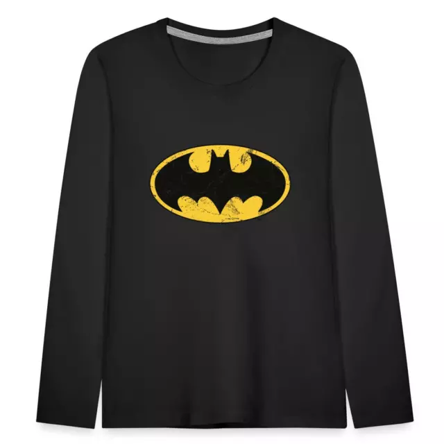 Camicia a maniche lunghe DC Comics Batman logo look usato bambini
