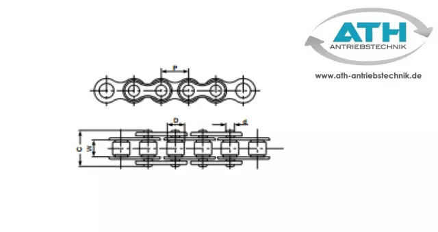 Antriebskette 5 Meter Kette 06B-1 Edelstahl VA INOX 06B Rollenkette DIN8187 ToP! 2