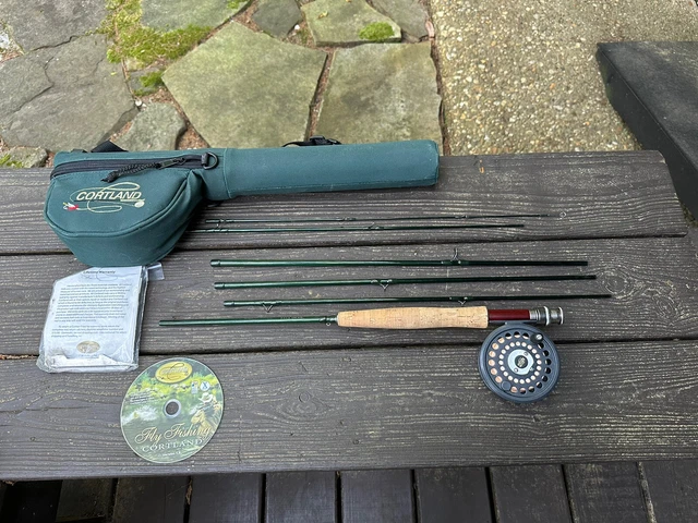 Cortland CL Graphite Travel 6 pc Fly 9' Rod & Vista DM Reel- 5/6 wt