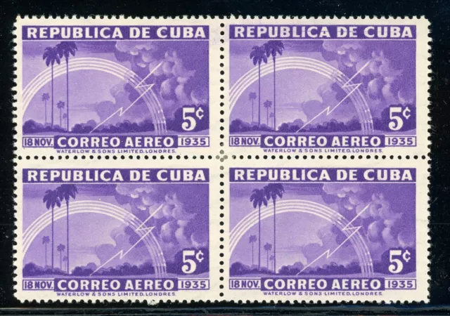 CARIBBEAN MH Pre-1940 Air Post Multiple: Scott #C22 5c Violet WATERLOW CV$12+