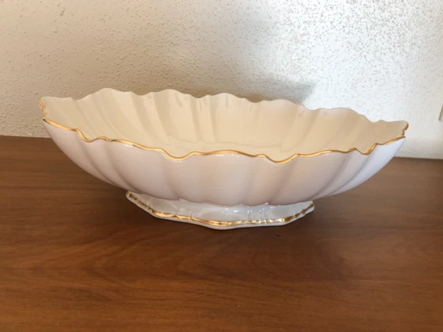Lenox Symphony 11" Bowl Scalloped Edge Gold Trim Mint Appears Unused