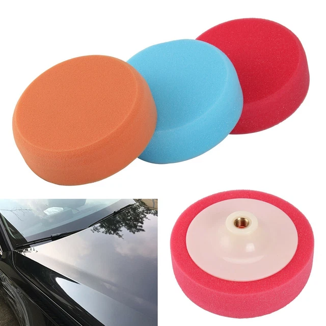 150mm Polishing Sponge Heads 3PCS BOAT Buffing Car Foam Machine THREADS