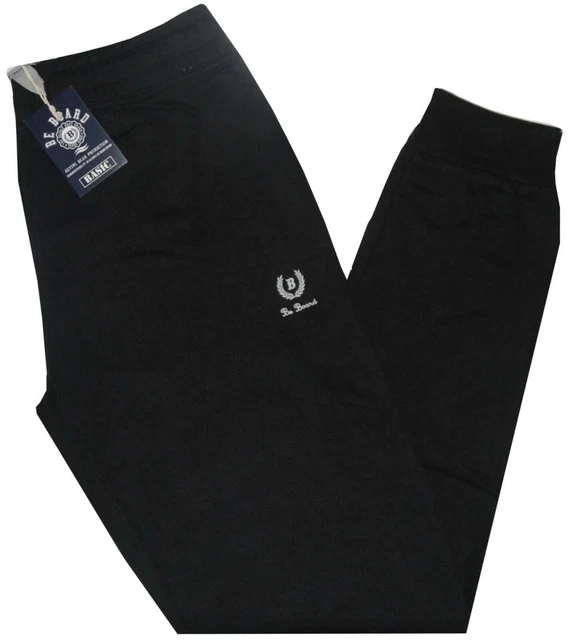 PANTALONE UOMO FELPA invernale taglie S M L XL XXL 3XL CON MOLLA polsino Nero