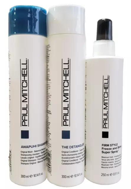 Champú Paul Mitchell Awapuhi, The Detangler & Freeze and Shine Spray Set