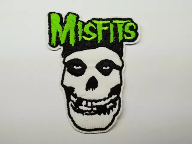 Lot of 2 Misfits Patch Iron / Sew On Skull Embroidered Punk Rock Danzig  Grunge