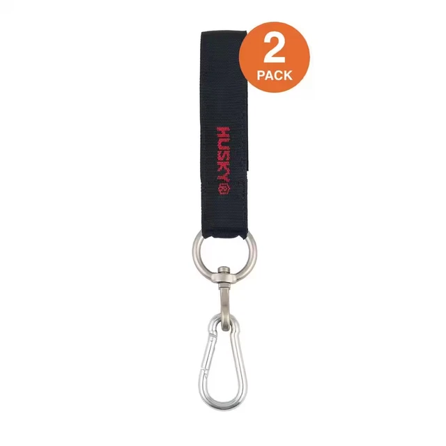 24 In. Heavy-Duty Hanging Carabiner Strap Zinc-Plated Steel with Quick-Release H