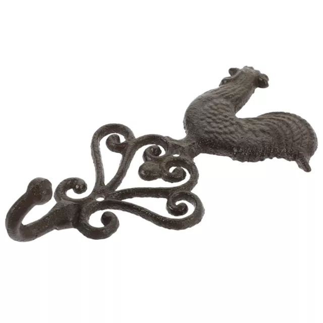 Rooster Cast Iron Wall Hook Vintage Hanger for Coats Bags Towels Hats Scarf