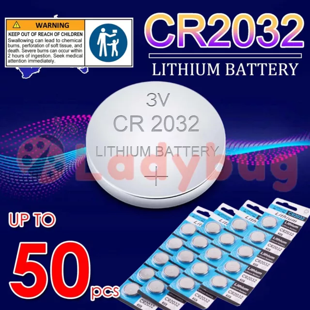UP TO 50 pcs CR2032 3V LITHIUM CELL Button BATTERY 2032 Batteries Car Key Toy OZ