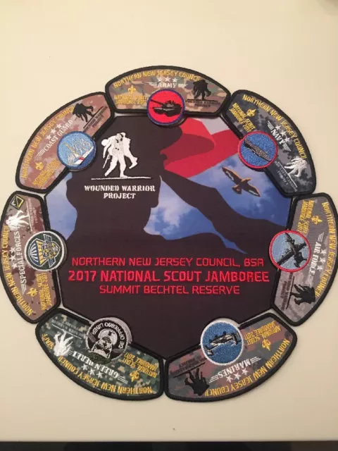 Mint 2017 National Jamboree 8 Piece JSP Northern New Jersey Wounded Warrior Set