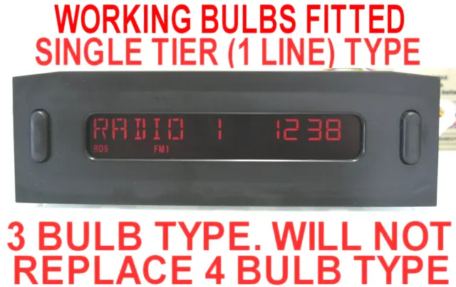 Peugeot Partner Citroen Berlingo 02 - 09 Lcd Screen Clock Radio Display Panel B