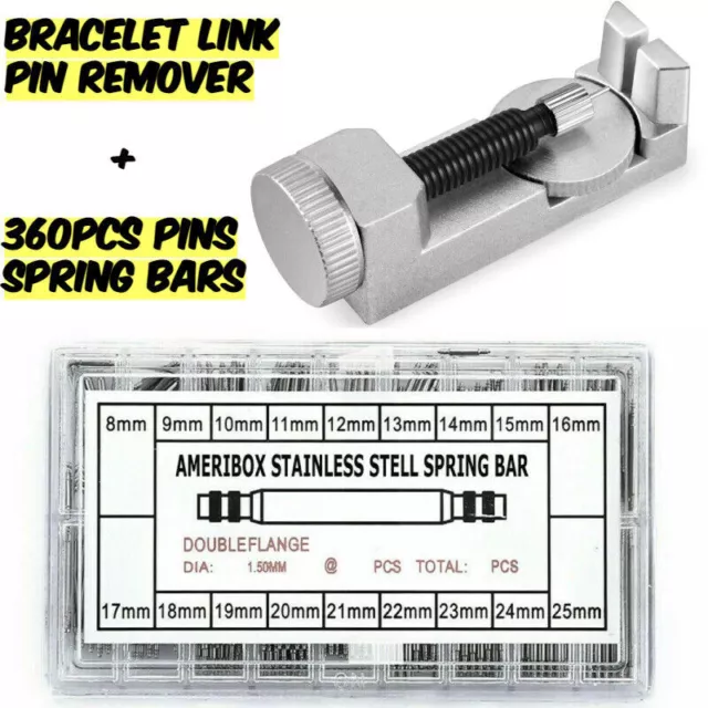 Metal Adjustable Watch Band Strap Bracelet Link Pin Remover Repair Tool Kit US