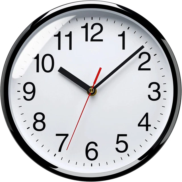25Cm Orologio Da Muro, Silenzioso Con Numero Grandi E Graziosi E Movimento Digit