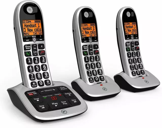 BT 4600 Trio Big Button Digital Cordless Telephones with Advanced Call Blocker