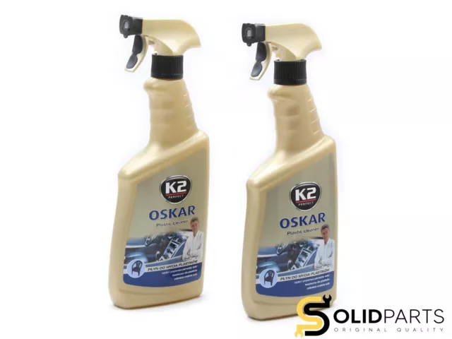 2x K2 Limpiador Cuero Artificial Goma Cuidado Del Coche Universal 770ML