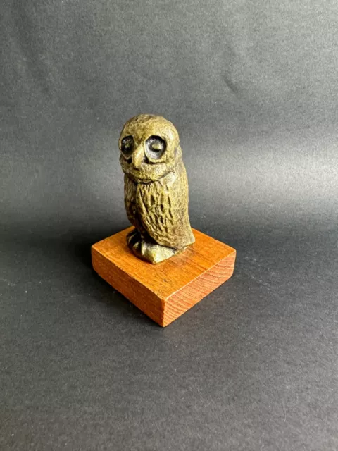Ancienne rare statuette chouette en bronze animalier signé Willy numéroté XXème