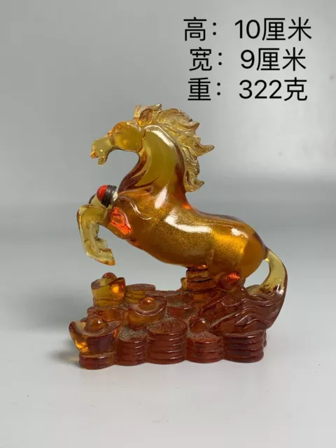 Old Chinese Colored glaze Hand Carved horse statue Exquisite Snuff bottle