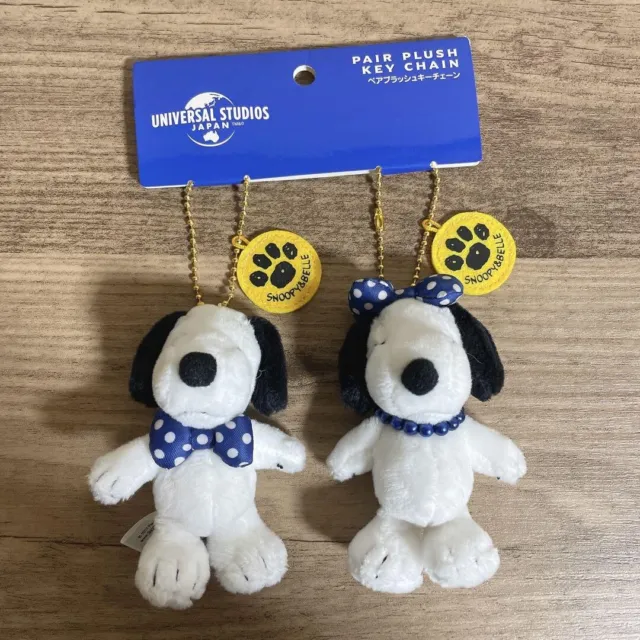Peanuts SNOOPY & BELLE Mascot Keychain Set USJ Universal Studios Japan limited