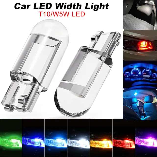 T10 501 W5W LED Car Side Light Bulbs Canbus COB Xenon Sidelight Multiple colors