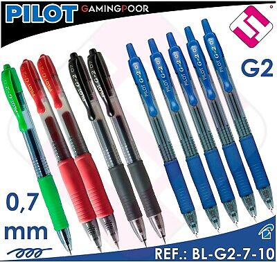 12 pezzi Pilot G207 colore: celeste Penna Rollerball a punta retrattile da 0,7 mm inchiostro gel 