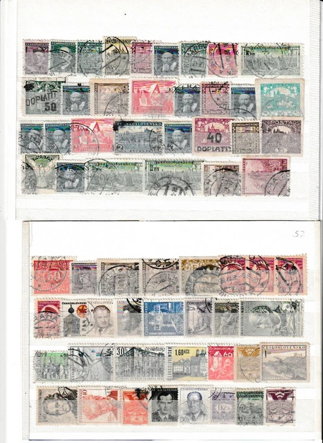 Briefmarkenlot  Tschechoslowakei / Slowakei O/ X   siehe Scan  / Lot  8489